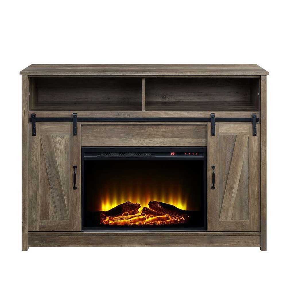 Tobias Fireplace AC00274 in Rustic Oak Finish
