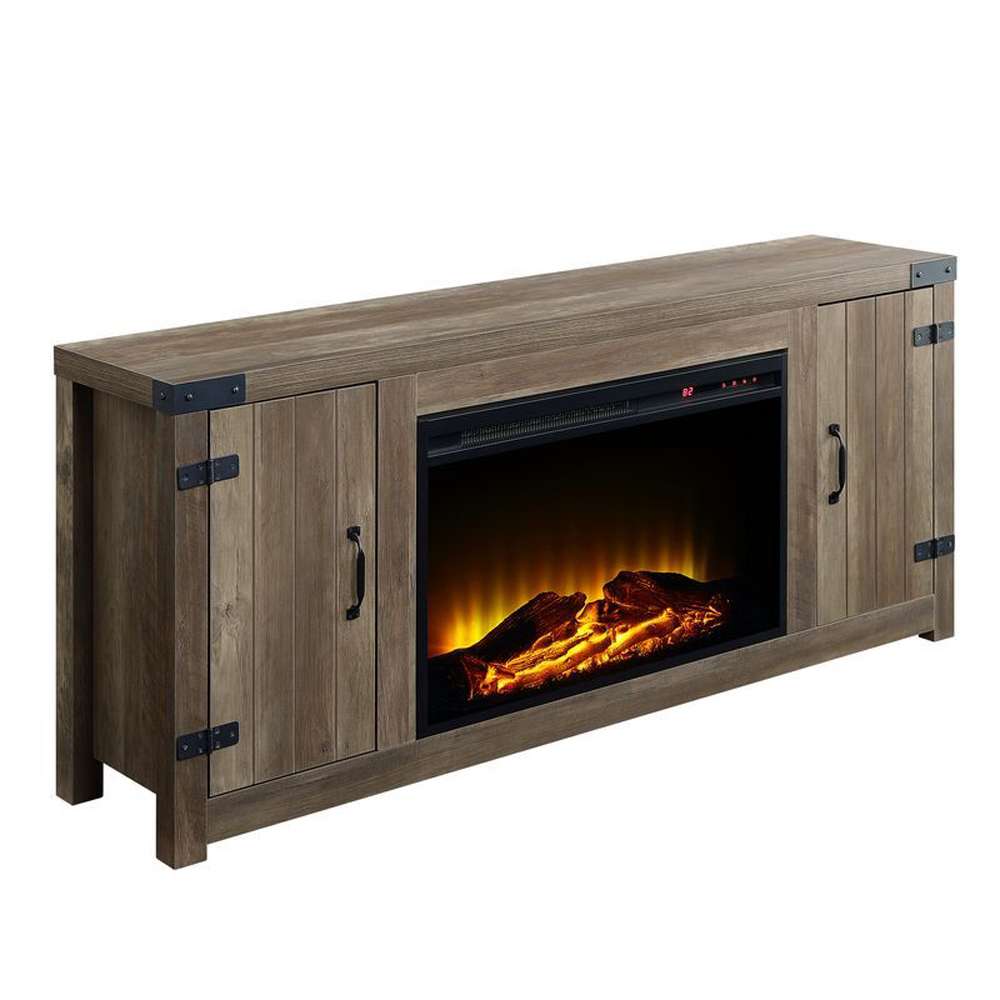 Tobias Fireplace AC00275 in Rustic Oak Finish