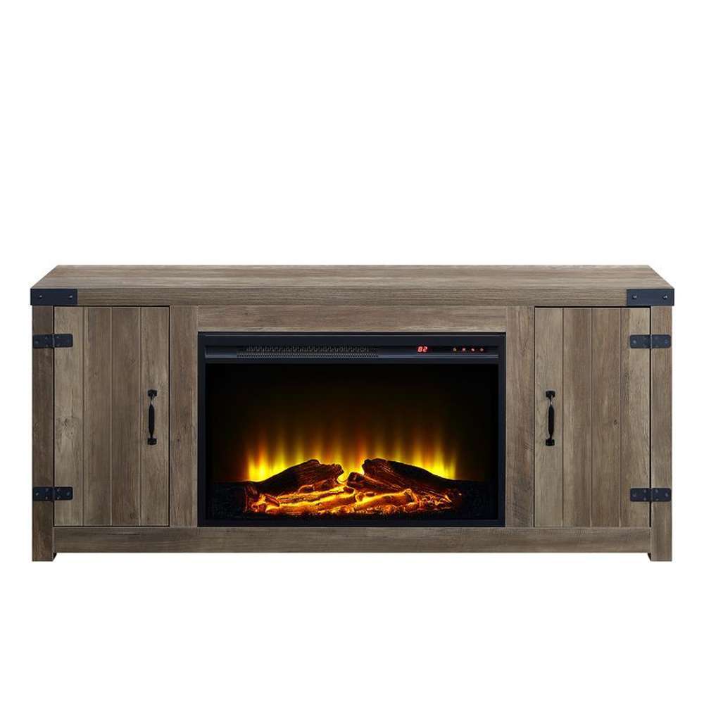 Tobias Fireplace AC00275 in Rustic Oak Finish