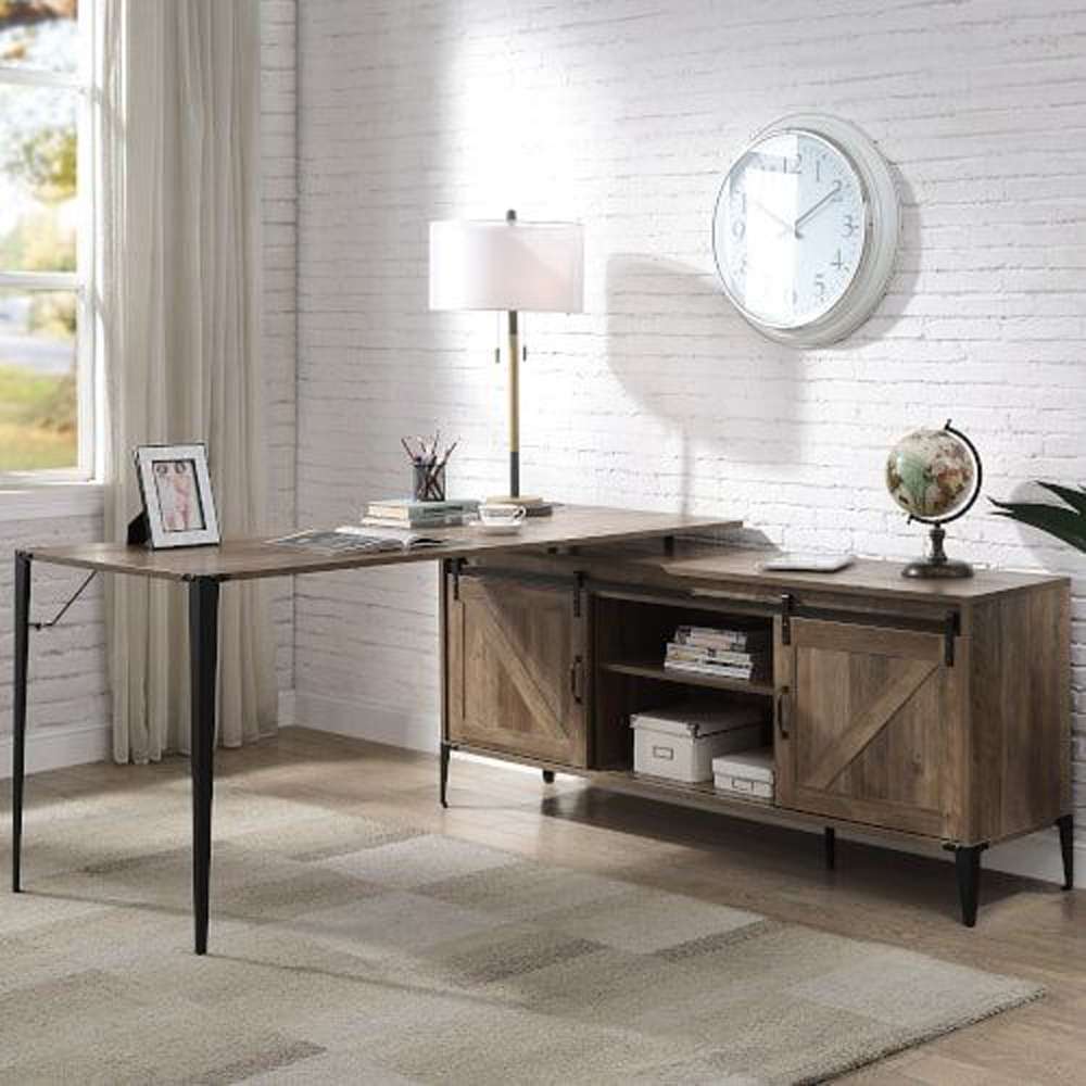 ACME Furniture Zakwani Writing Desk in Rustic Oak