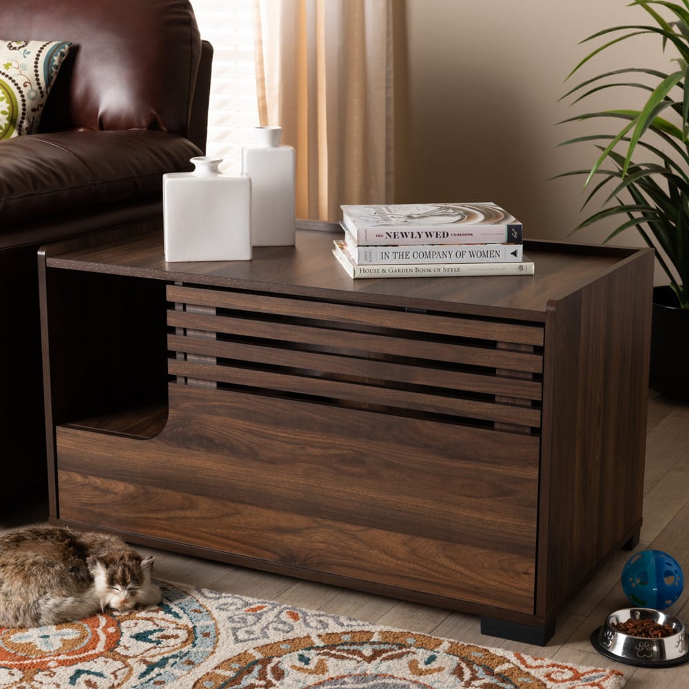 Claire Cat House SECHC150080WI-Columbia-Cat House in Walnut Brown
