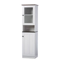 Lauren Kitchen Storage Cabinet White/Wenge