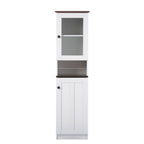Lauren Kitchen Storage Cabinet White/Wenge