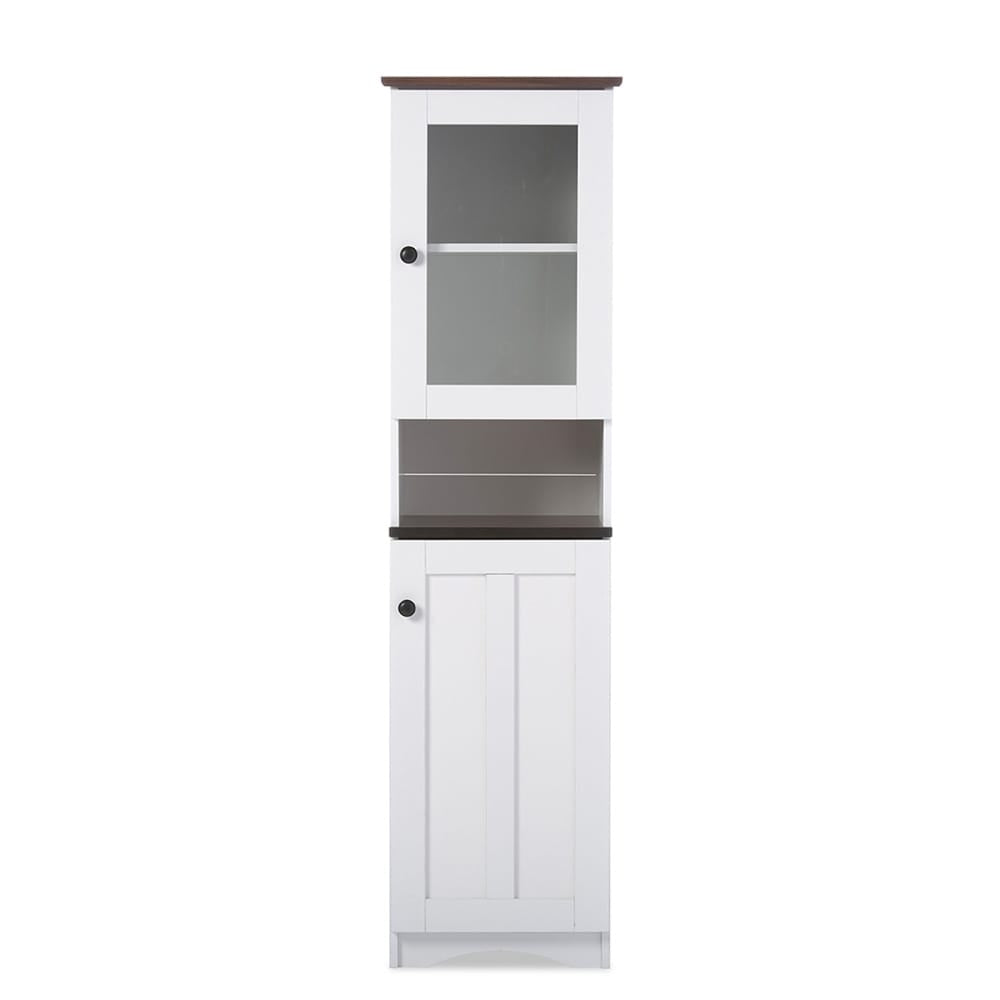 Lauren Kitchen Storage Cabinet White/Wenge