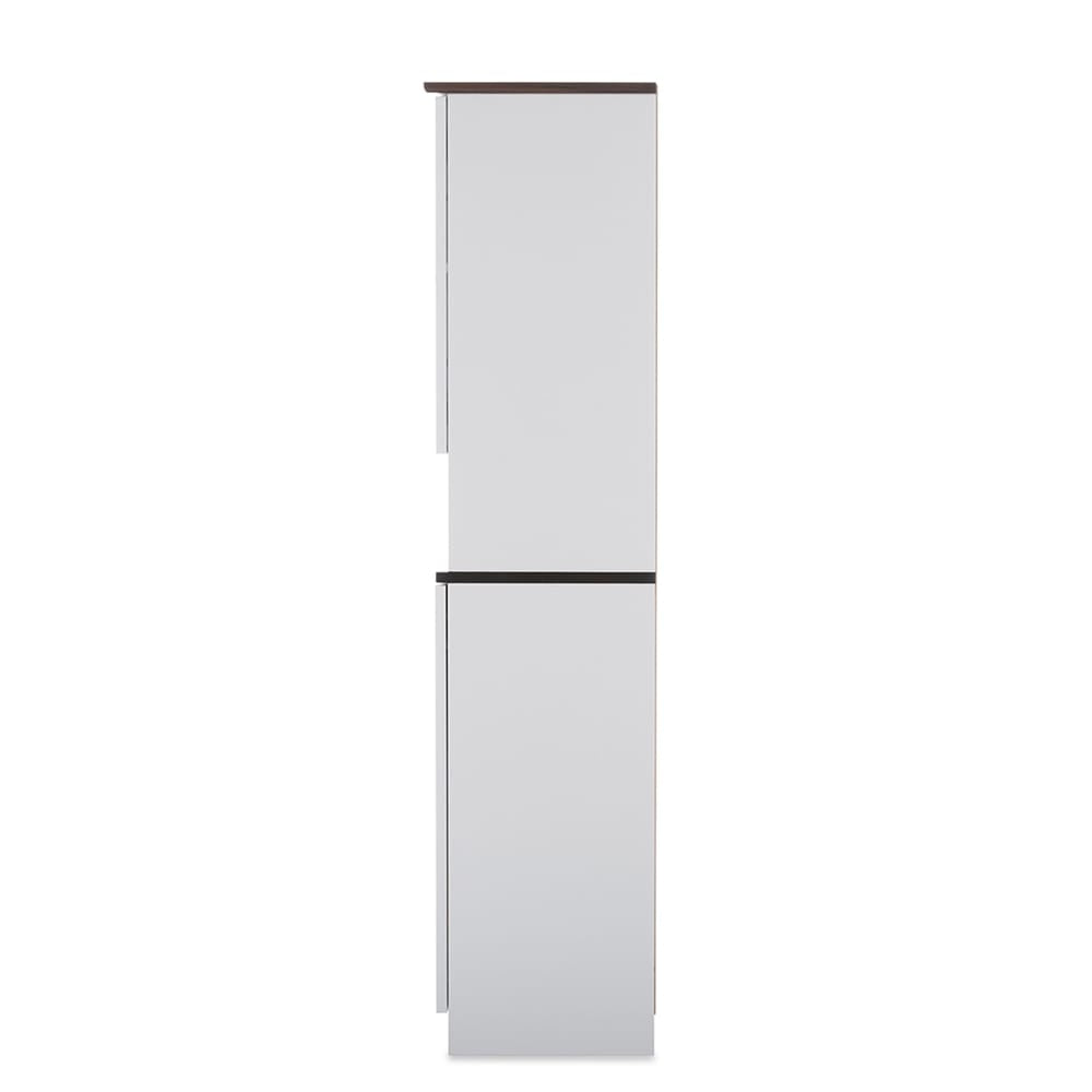 Lauren Kitchen Storage Cabinet White/Wenge