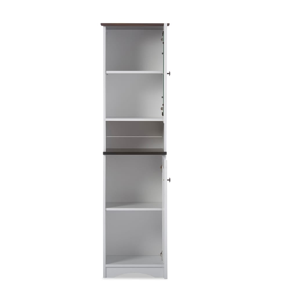 Lauren Kitchen Storage Cabinet White/Wenge