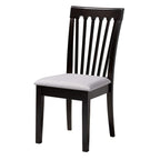 Nina 5PC Dining Set Grey/Espresso Brown Nina-Grey/Dark Brown-5PC Dining Set