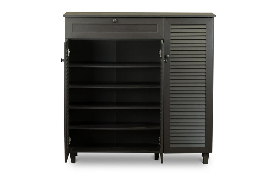 Pocillo Shoe Cabinet FP-05LV-Espresso in Dark Brown