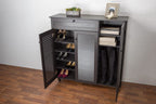 Pocillo Shoe Cabinet FP-05LV-Espresso in Dark Brown