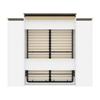 Bestar Orion Queen Murphy Bed with Narrow Shelving Units and Drawers