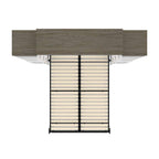 Bestar Orion Queen Murphy Bed with Narrow Shelving Units and Drawers