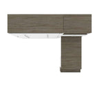 Bestar Orion Full Murphy Bed and Shelving Unit with Fold-Out Desk