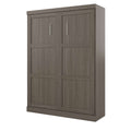 Bestar Pur 65W Queen Murphy Bed in Bark Grey