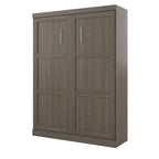 Bestar Pur 65W Queen Murphy Bed in Bark Grey