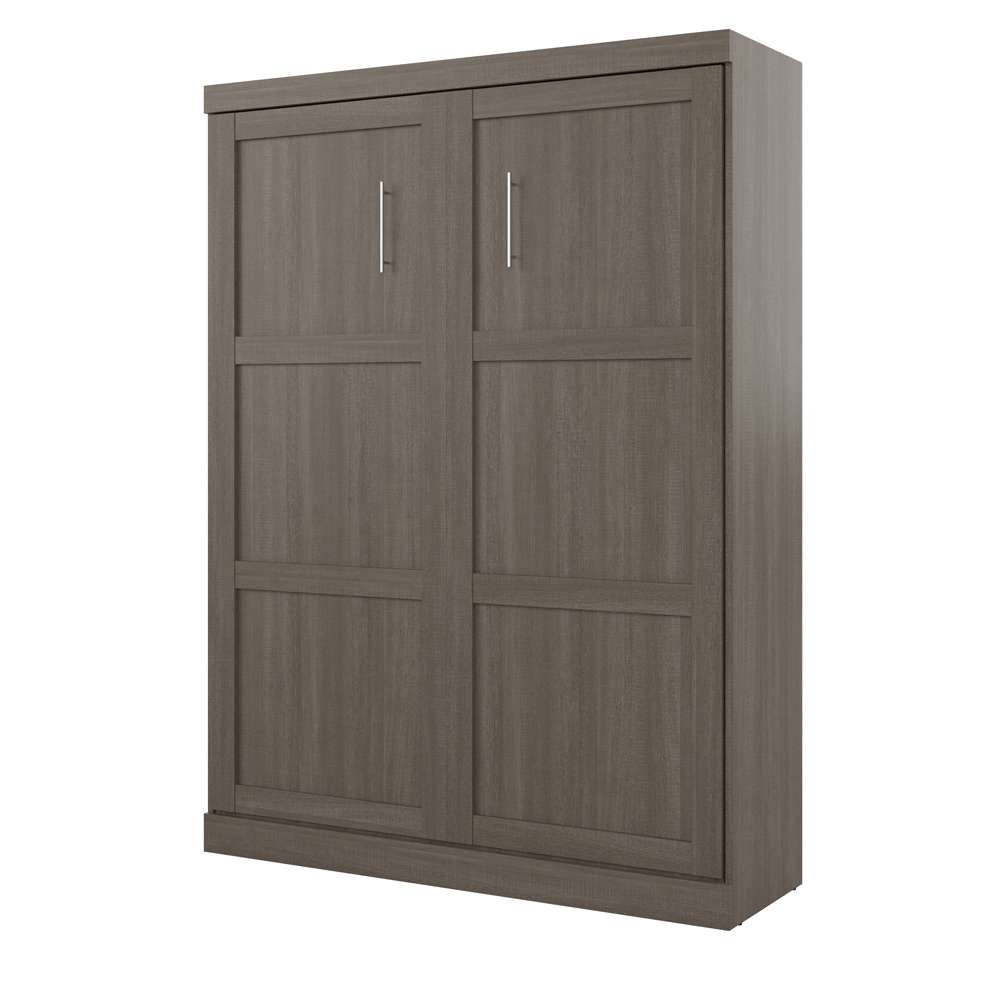 Bestar Pur 65W Queen Murphy Bed in Bark Grey