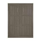 Bestar Pur 65W Queen Murphy Bed in Bark Grey