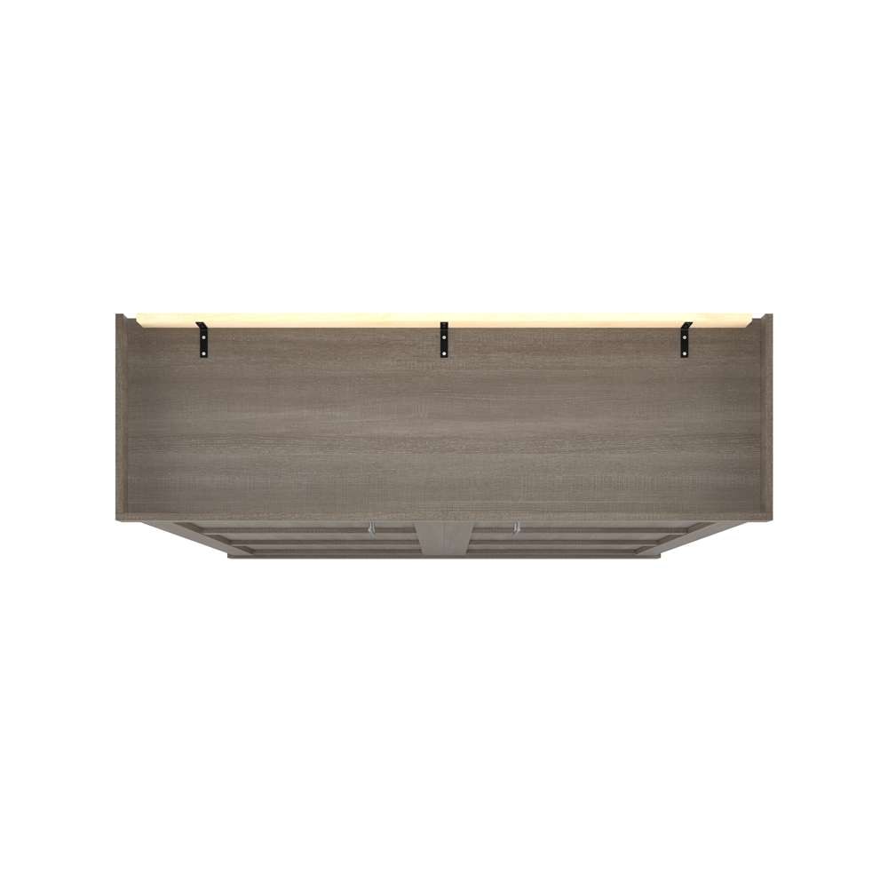 Bestar Pur 65W Queen Murphy Bed in Bark Grey