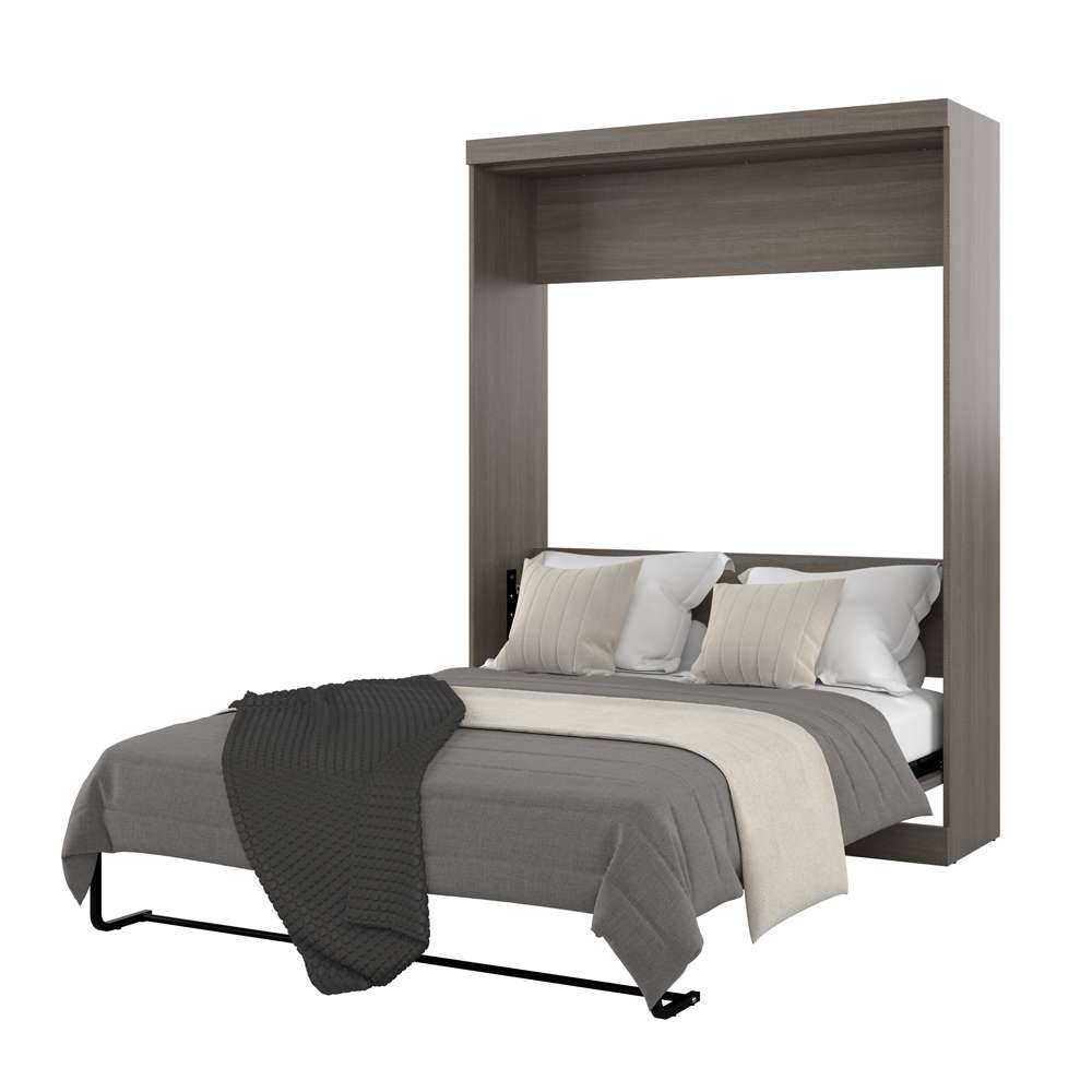 Bestar Pur 65W Queen Murphy Bed in Bark Grey