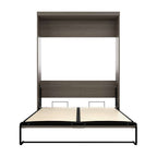 Bestar Pur 65W Queen Murphy Bed in Bark Grey