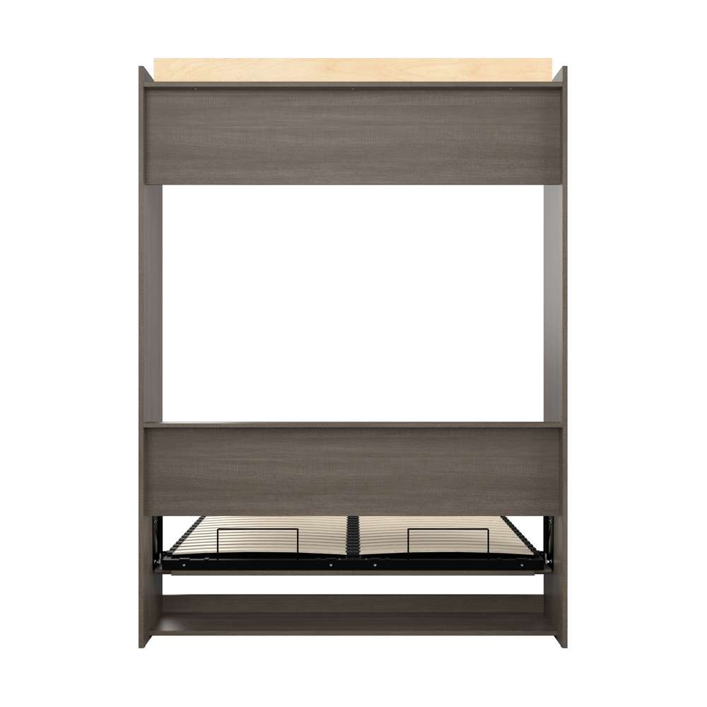 Bestar Pur 65W Queen Murphy Bed in Bark Grey