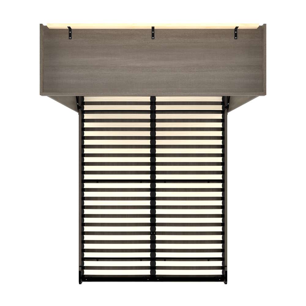 Bestar Pur 65W Queen Murphy Bed in Bark Grey