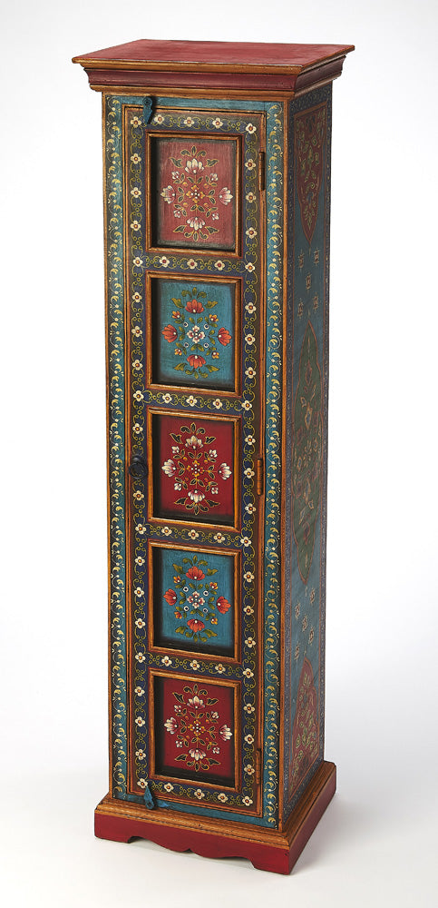 Amir 60in Hand Painted Tall Cabinet 5364290 in Multi-Color