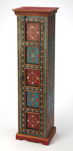 Amir 60in Hand Painted Tall Cabinet 5364290 in Multi-Color
