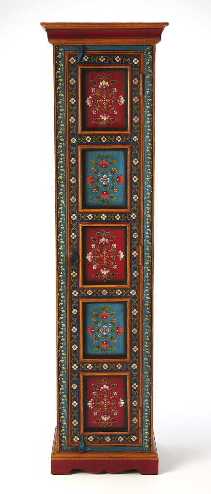 Amir 60in Hand Painted Tall Cabinet 5364290 in Multi-Color