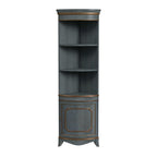 Dowling 24in Quarter Round Wood Corner Cabinet 3621483 in Pastel Blue