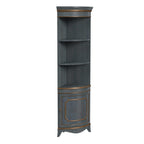 Dowling 24in Quarter Round Wood Corner Cabinet 3621483 in Pastel Blue
