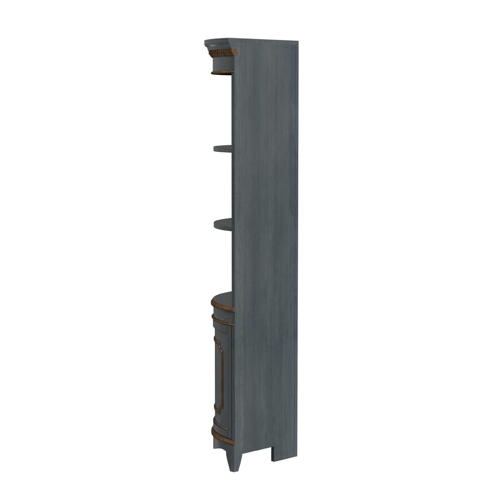 Dowling 24in Quarter Round Wood Corner Cabinet 3621483 in Pastel Blue