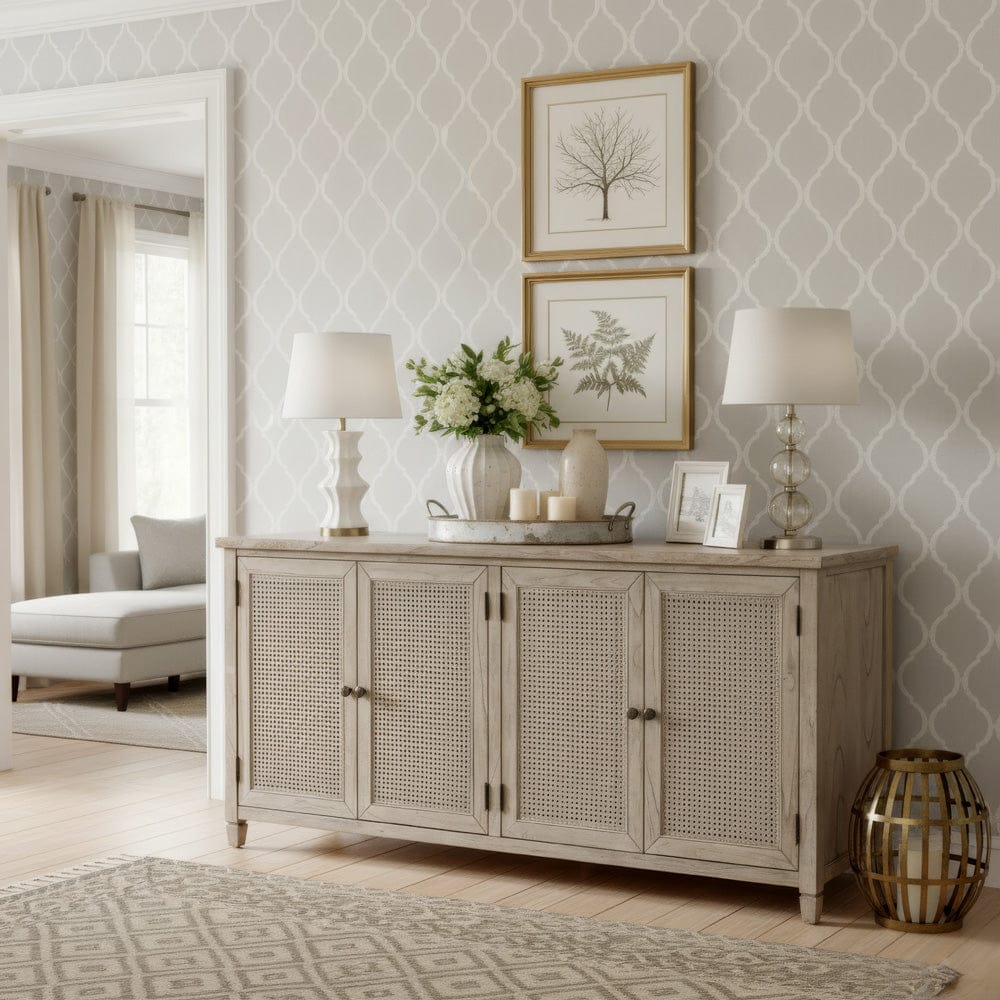 Flagstaff 70 in. W 4 Door Sideboard 6264449 in Gray