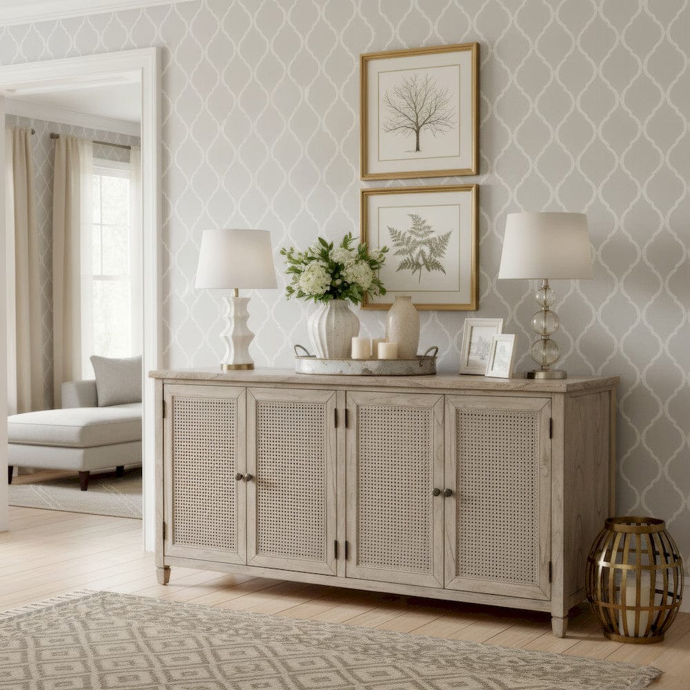 Flagstaff 70 in. W 4 Door Sideboard 6264449 in Gray