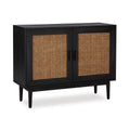 Edris 2 Door Wood Accent Cabinet 52004182 in Black