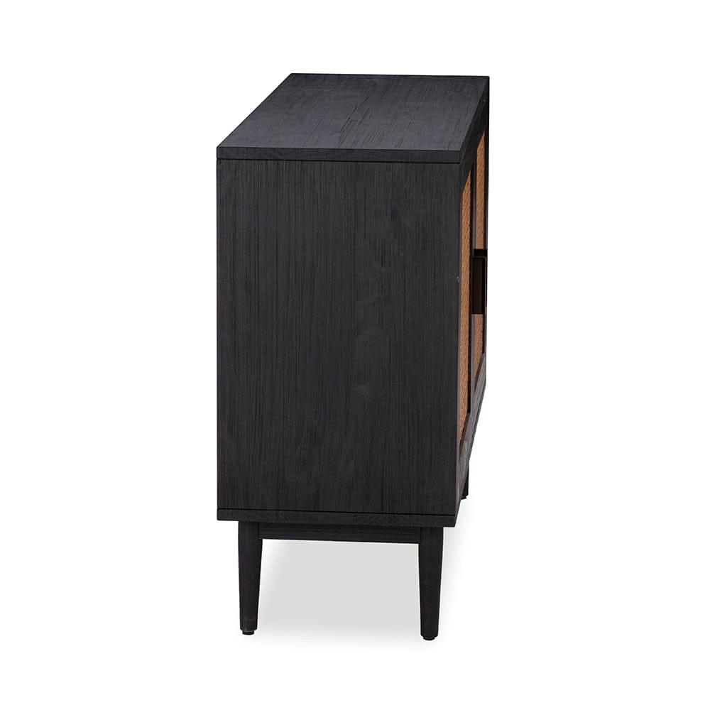 Edris 2 Door Wood Accent Cabinet 52004182 in Black