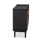 Edris 2 Door Wood Accent Cabinet 52004182 in Black