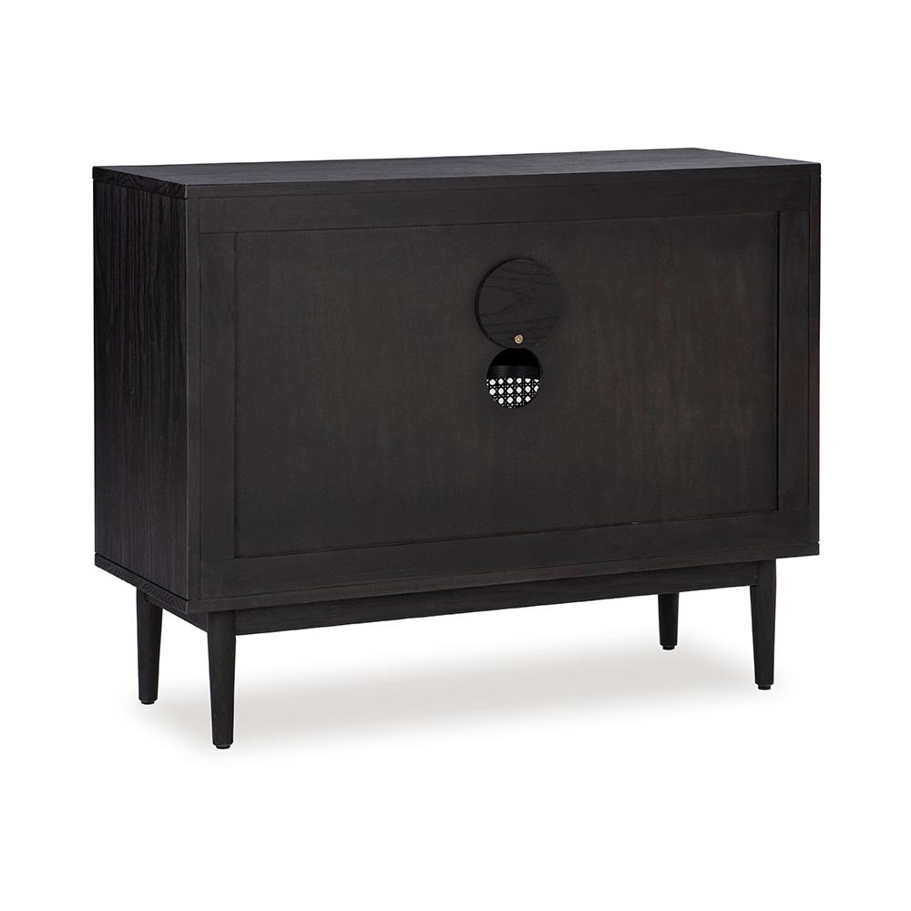 Edris 2 Door Wood Accent Cabinet 52004182 in Black