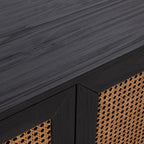 Edris 2 Door Wood Accent Cabinet 52004182 in Black