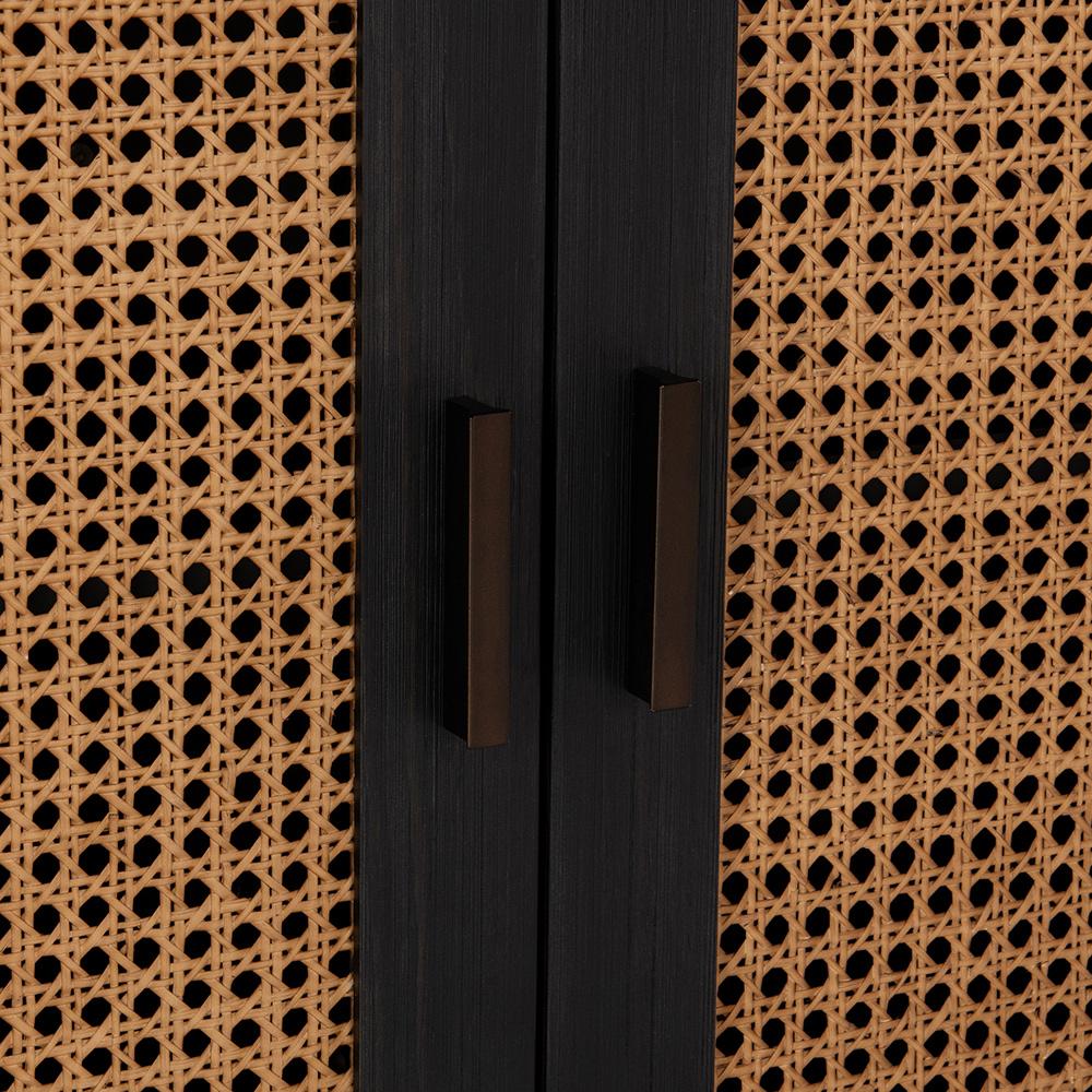 Edris 2 Door Wood Accent Cabinet 52004182 in Black