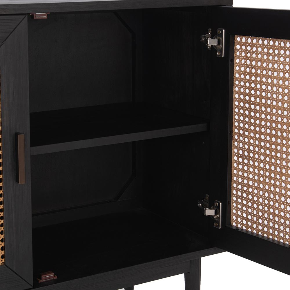 Edris 2 Door Wood Accent Cabinet 52004182 in Black
