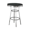 Theodore Bar Table Chrome/Black 2405