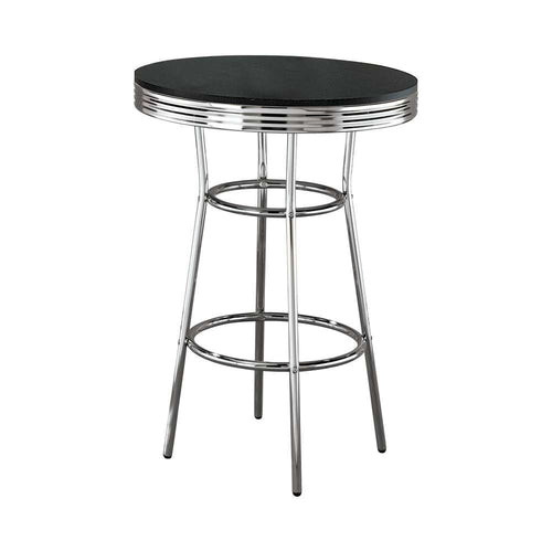 Theodore Bar Table Chrome/Black 2405