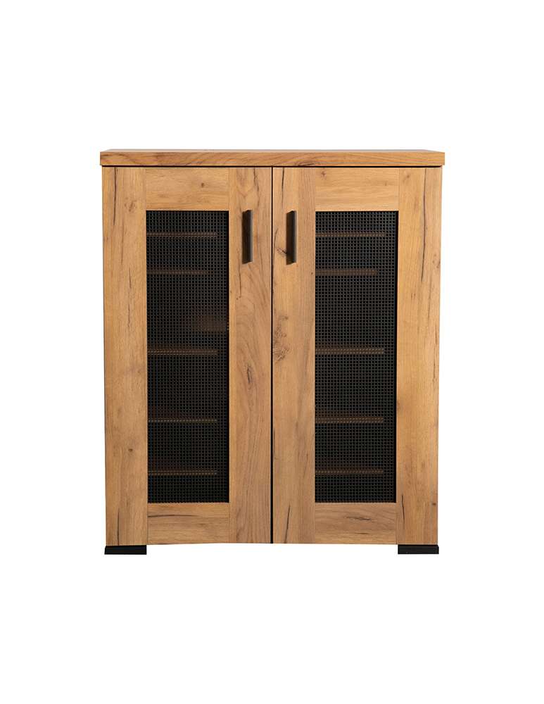 Bristol 2 Door Shoe Cabinet 951107 in Golden Oak