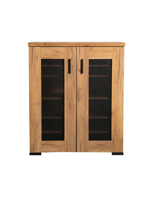 Bristol 2 Door Shoe Cabinet 951107 in Golden Oak