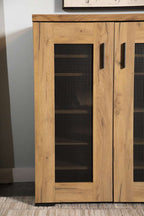 Bristol 2 Door Shoe Cabinet 951107 in Golden Oak