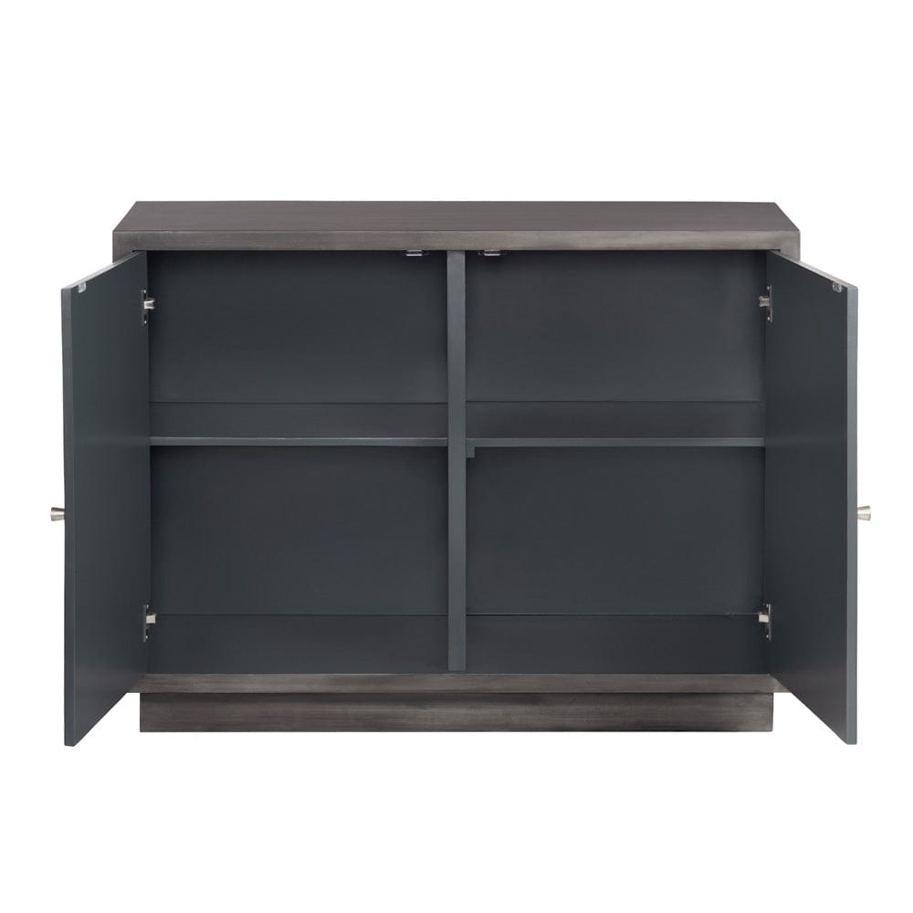Solid Wood 2 Door Accent Cabinet CVFNR5233 in Brown