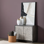 Solid Wood 2 Door Accent Cabinet CVFNR5233 in Brown