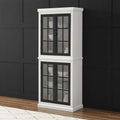 Cecily Tall Storage Pantry KF33023-WH in White/Matte Black