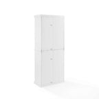 Cecily Tall Storage Pantry KF33023-WH in White/Matte Black