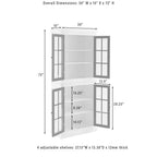 Cecily Tall Storage Pantry KF33023-WH in White/Matte Black
